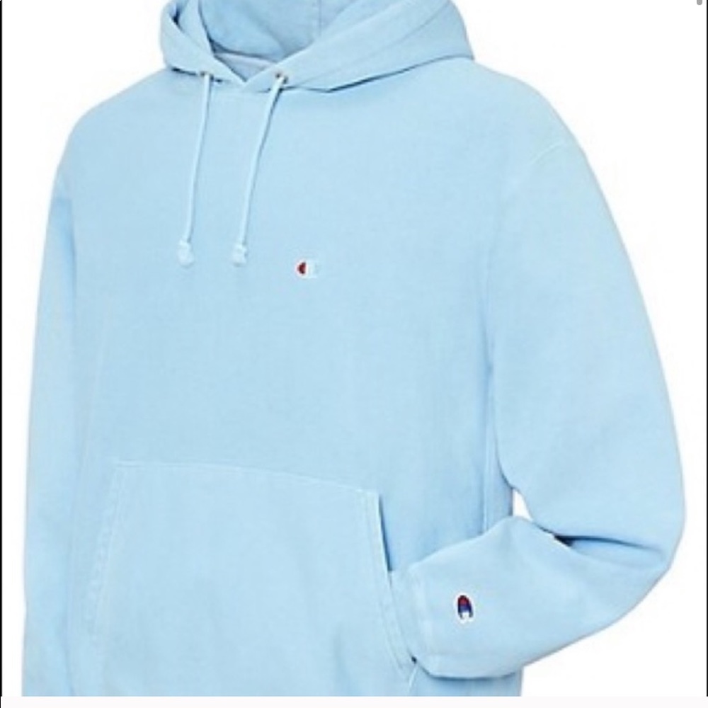 LIGHT BLUE CHAMPION HOODIE